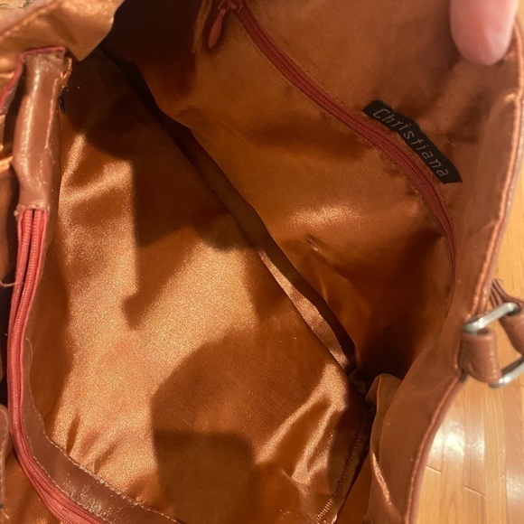 CHRISTINA ROSE CHENILLE BEADED & SEQUIN PAISLEY SHOULDER TOTE OR KNITTING BAG - Picture 4 of 9